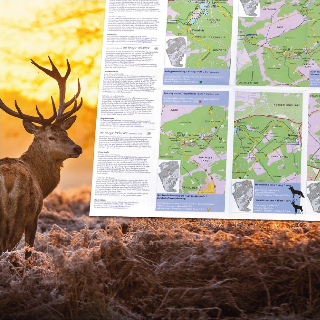 Sfeerfoto overzichtskaart Nationaal Park de Hoge Veluwe - Reijers Cartografie