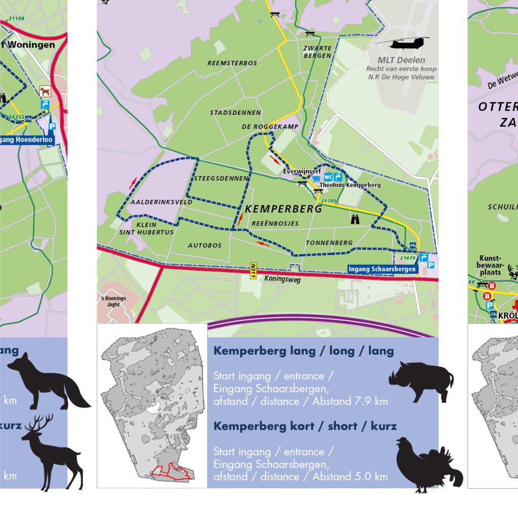 Routekaart Nationaal Park de Hoge Veluwe - Reijers Cartografie