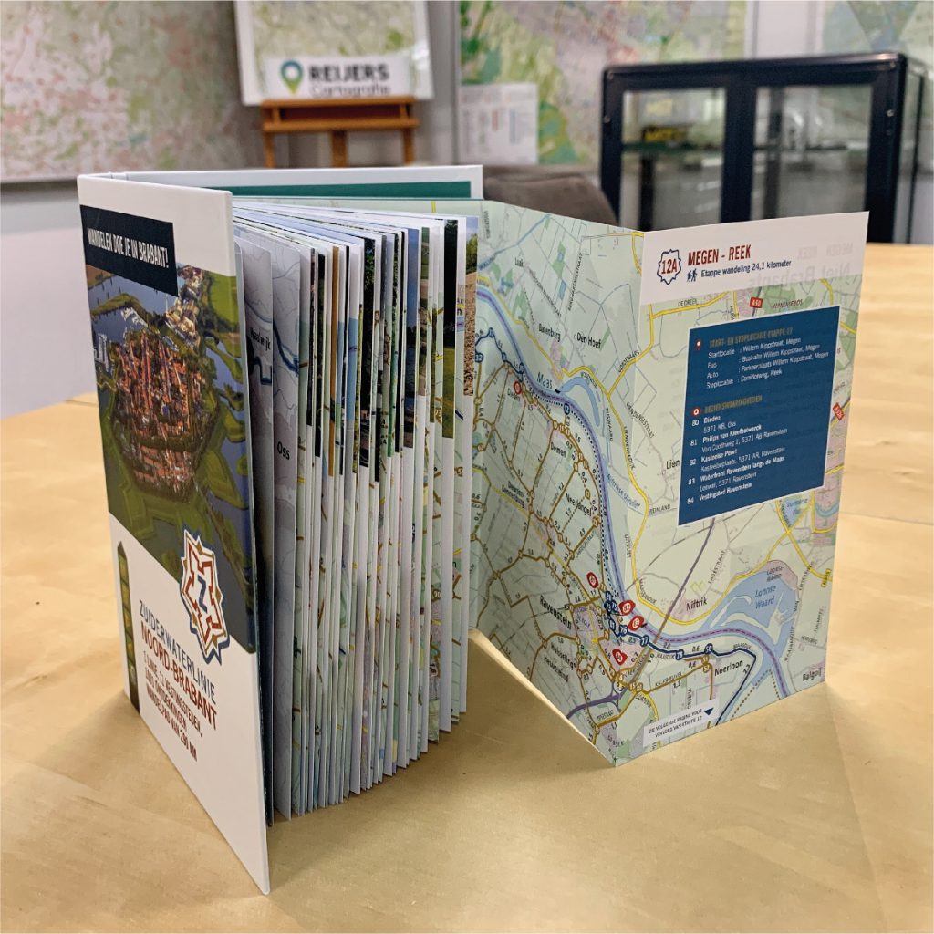 Eindresultaat mapje Zuiderwaterlinie route VisitBrabant Routebureau - Reijers Cartografie